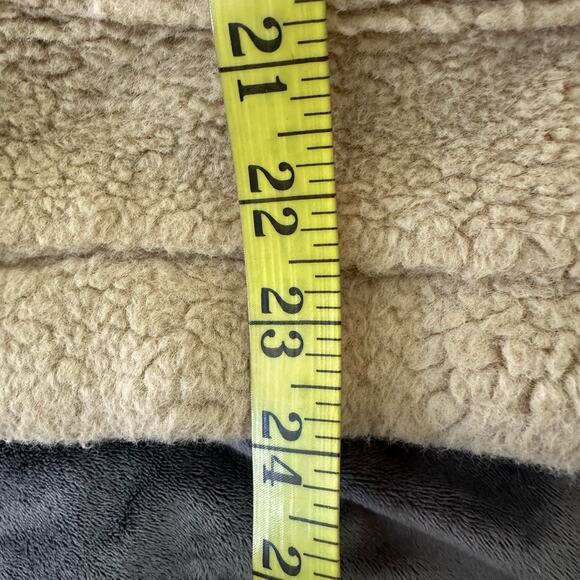 URBAN OUTFITTERS Womens Jacket Cropped Teddy Tan Sherpa Fuzzy Deep Pile MEDIUM - Picture 13 of 15